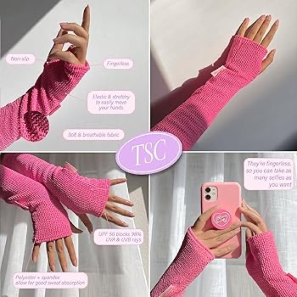 The Skinny Confidential Bougie Pink Driving Gloves NIB